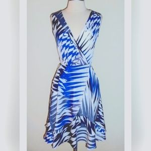 Banana Republic Chiffon Wrapped Tiered Ruffle Skirt Dress Size 6